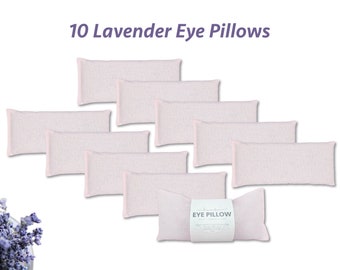 10 Lavender Eye Pillow Blush Pink Warm or Cool Linen Cotton Blend Set of 10