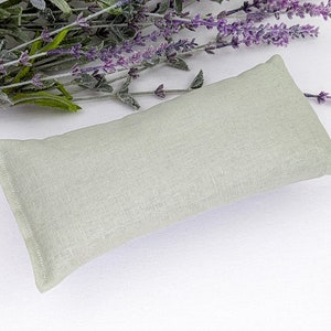 Lavender Eye Pillow Sage Green Warm or Cool Linen Cotton Blend image 8