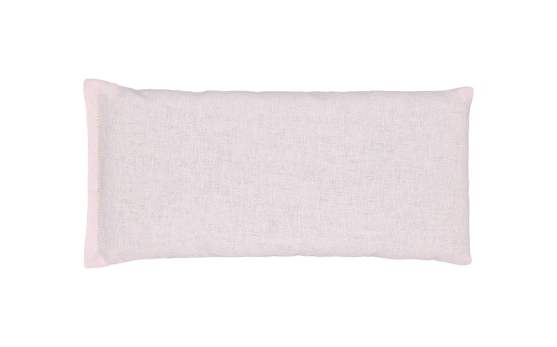 Two Lavender Eye Pillows Pink Warm or Cool Linen Cotton Blend image 2