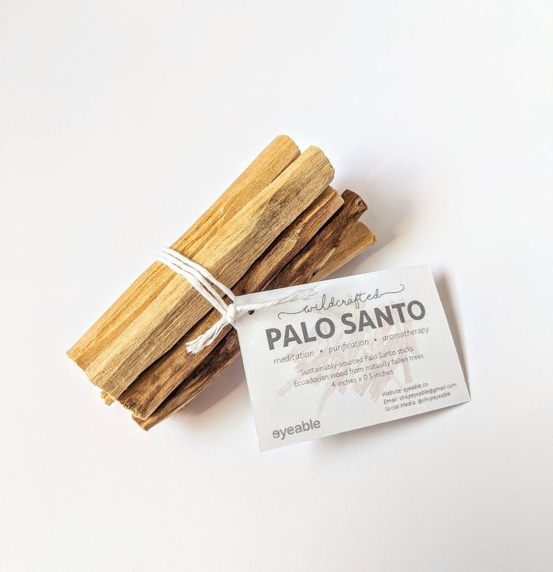 5, 8 or 12 Palo Santo Smudge Sticks Ecuadorian Ethically Sourced 4 Inch afbeelding 1