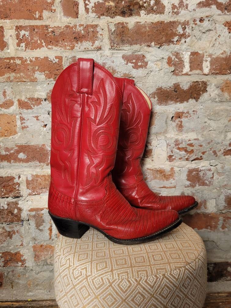 red alligator boots