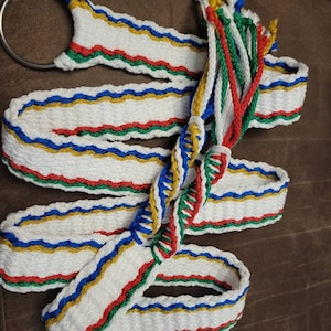 White belt with trim for Amtgard knighting paths