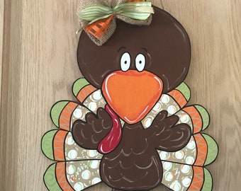 Turkey door hanger, thanksgiving turkey door hanger, Thanksgiving decor, fall door hanger, wooden door hanger, door decor, fall decor