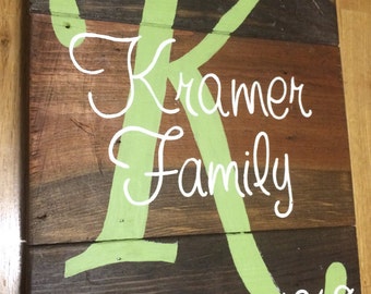 Personalized Family Sign - Family Established Sign - Custom Family Sign - Family wood sign - Family Name - Family rustic sign