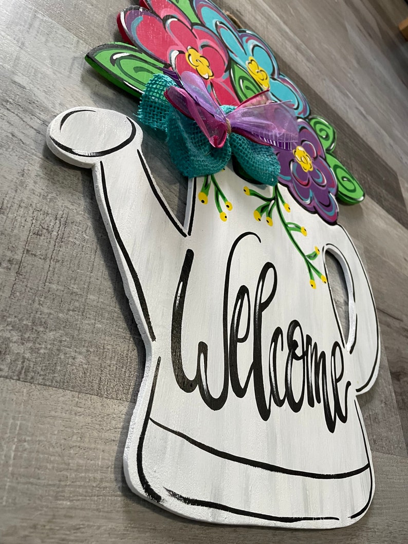 Watering Can Door Hanger Door Hanger Spring Decor Etsy UK