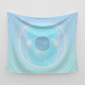 Vesica Piscis Sacred Geometry Cotton Sateen Tapestry - Wall Hanging - Spiritual Art - Meditation and Yoga Decor - Altar - Sacred Space Decor