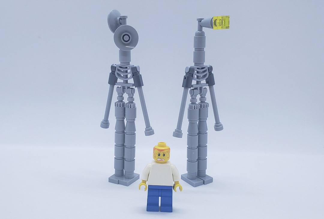 Brick Pieces Small Siren Head and Light Head Custom Set