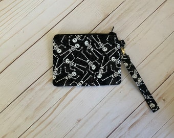 Dancing Skeletons - small wristlet