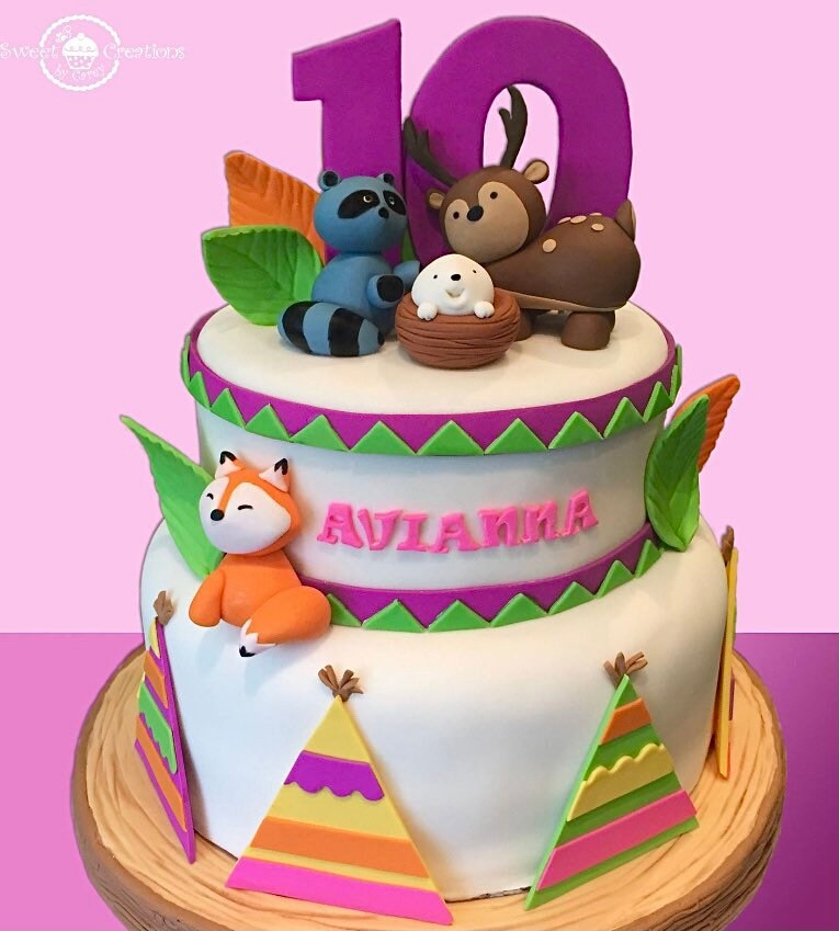 Fondant Cake kit animales del bosque Toppers de pastel Etsy