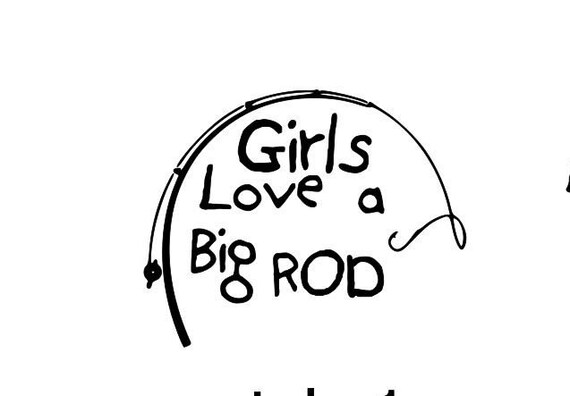 Girls love a big rod window sticker vinyl decal ,cups, glasses, tumblers by  NinetyNineDesigns