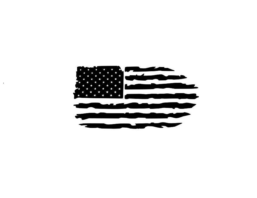 Weathered American Flag Window Sticker Vinyl Decal ,cups, Glasses ...