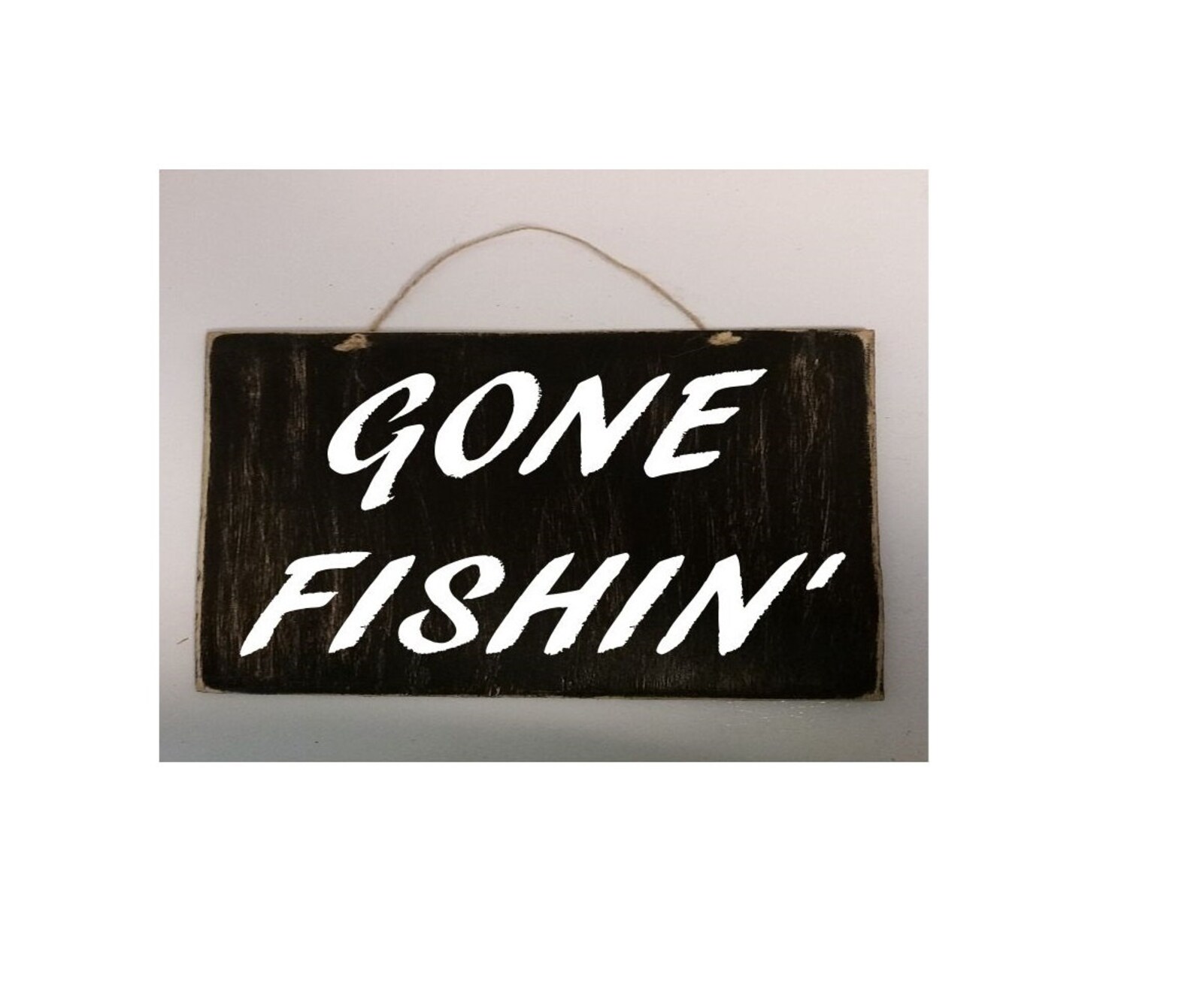 Gone Fishin' 9 x 5 wood sign | Etsy