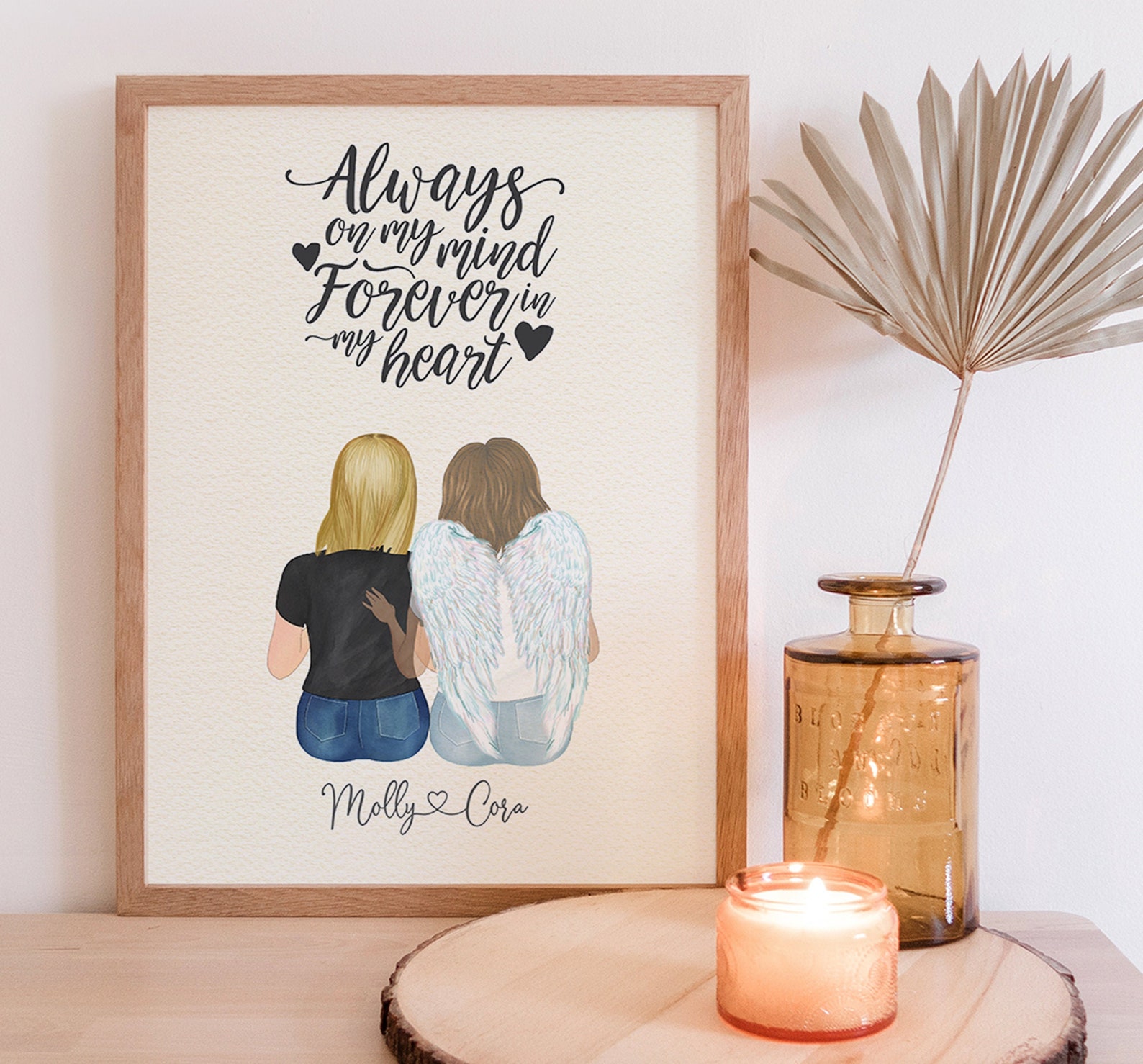 Personalized memorial print memorial gift for loss of friend Etsy
