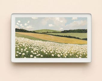 skylight calendar art screensaver, spring wildflowers