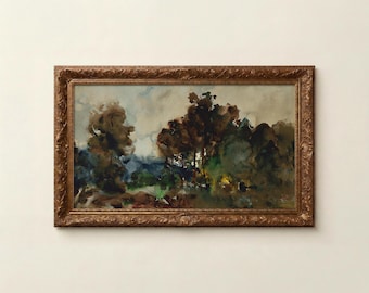 Marco de paisaje melancólico para televisión, arte decorativo