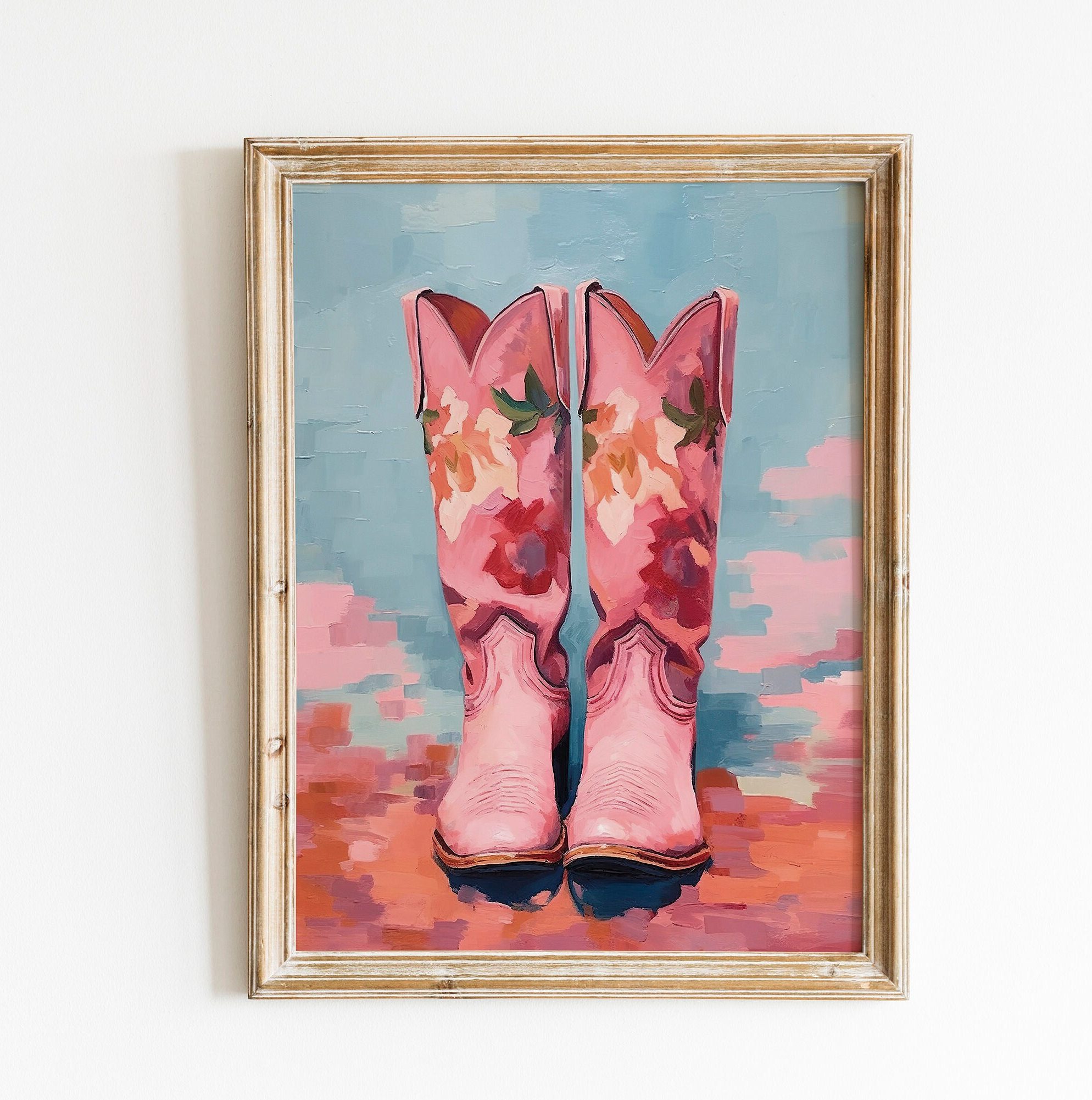 cowboy boots painting