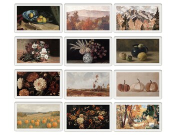 Paquete de arte otoñal con calendario de tragaluces, conjunto de 145 protectores de pantalla de otoño