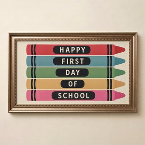 First Day of School Frame TV Art, Happy Back to School Screensaver image 2