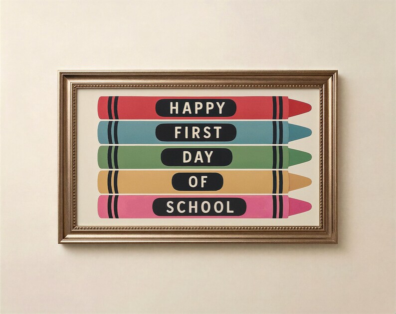 First Day of School Frame TV Art, Happy Back to School Screensaver image 2
