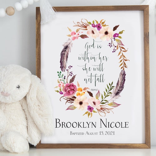 Goddaughter Gift From Godmother Personalized Baptism Gift Etsy