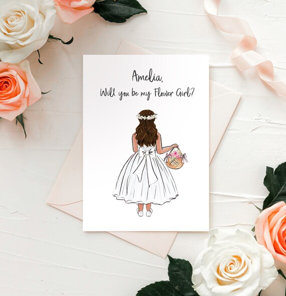 Will you be our flower girl printable Will you be my flower Etsy