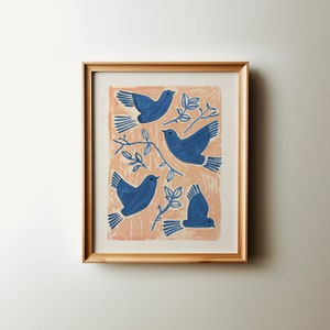 blue birds printable art