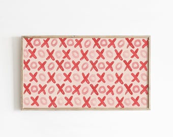 XOXO Frame TV Art, Pink Valentines Decor