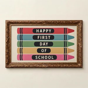 First Day of School Frame TV Art, Happy Back to School Screensaver image 7