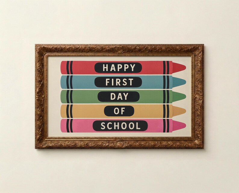 First Day of School Frame TV Art, Happy Back to School Screensaver image 7