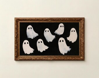 Marco de fotos de fantasmas para TV, ilustraciones de Halloween con paquete de otoño incluido.