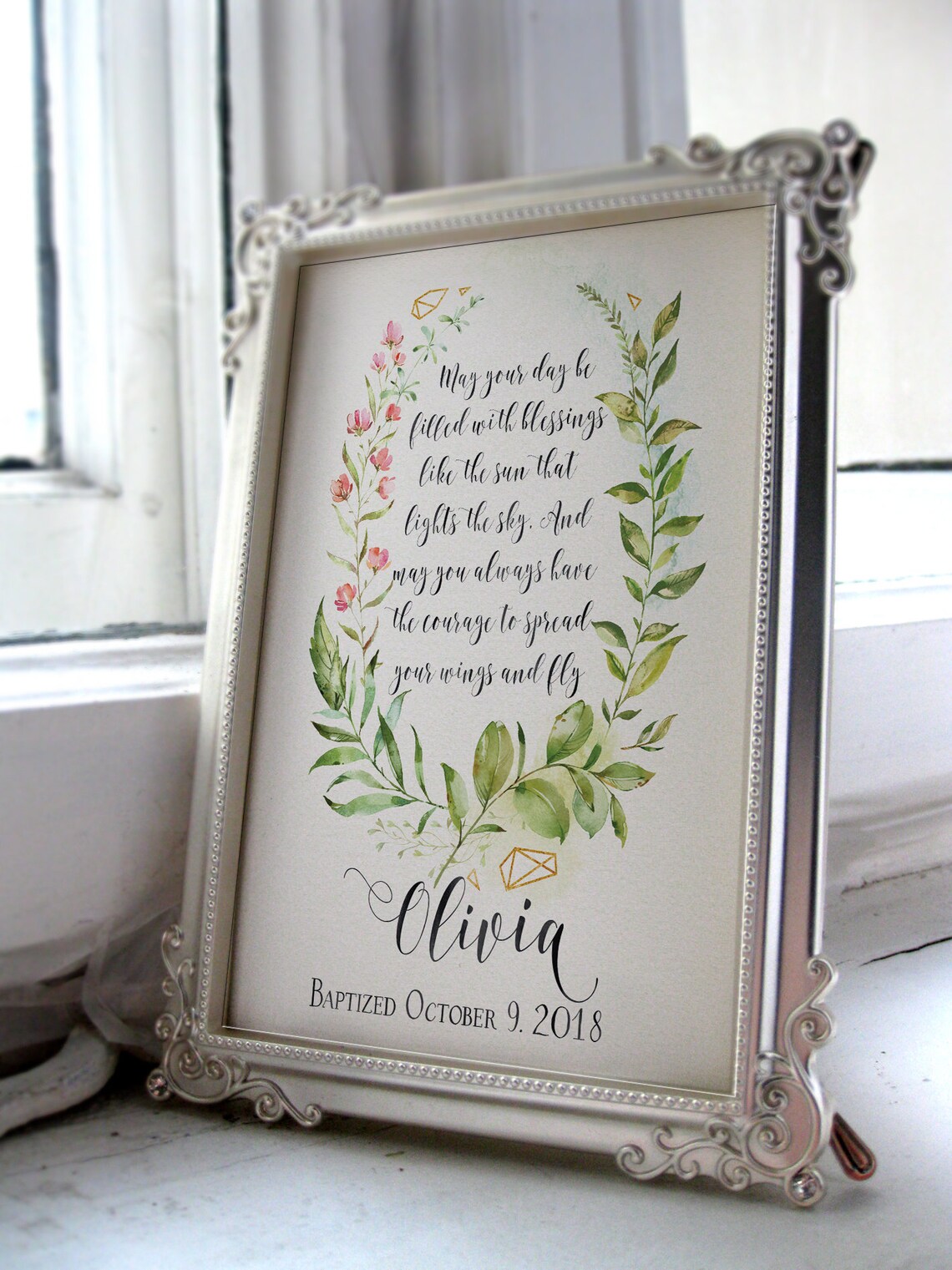 Personalized Baptism Gift Baptism Gift Girl Godmother Etsy