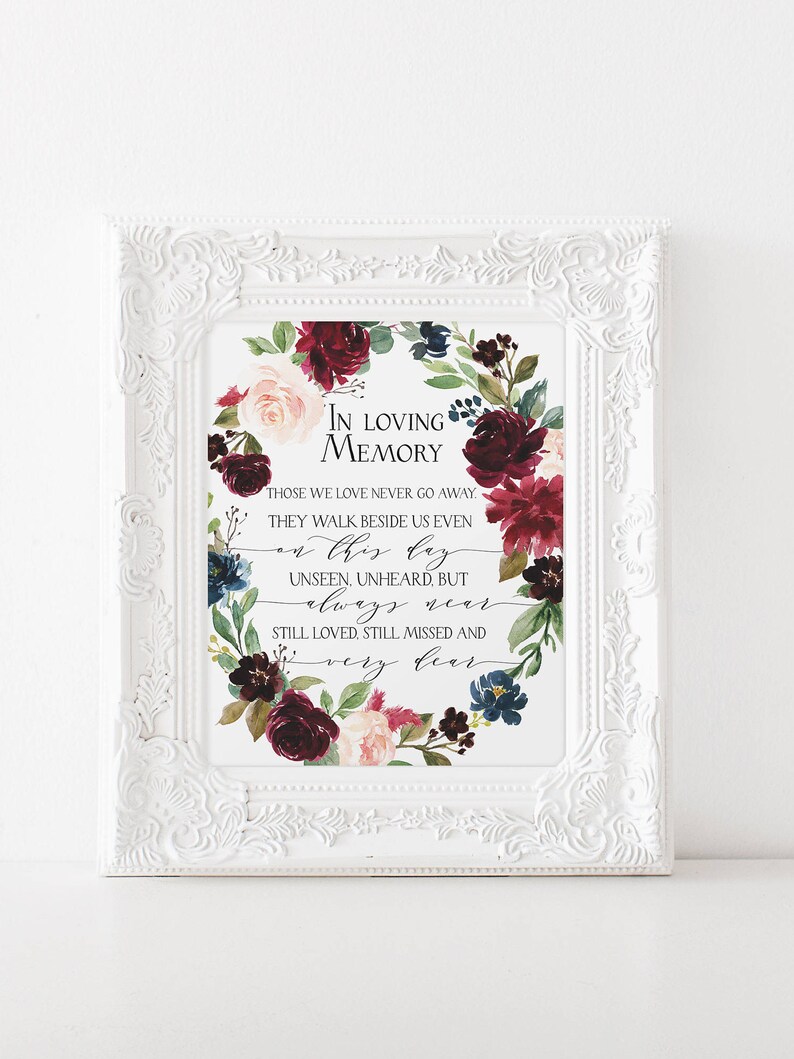 En recuerdo amoroso spanish In Loving Memory Printable Etsy