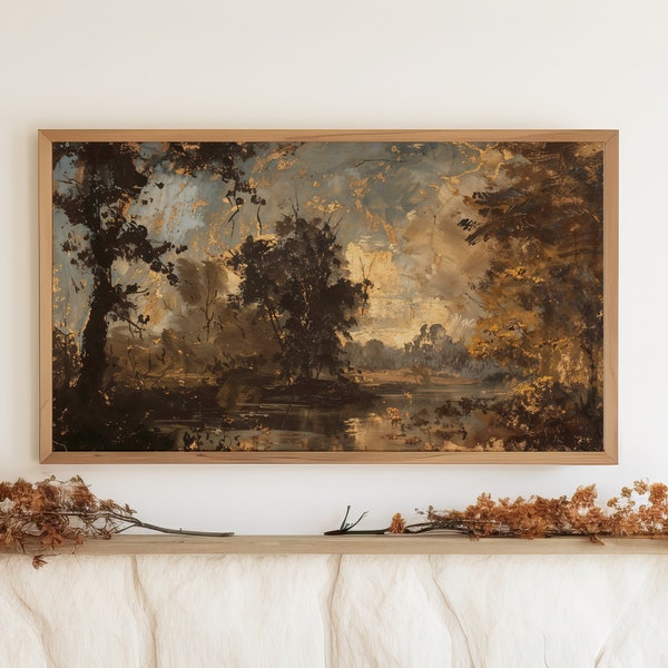 Television Gold Frame Etsy
