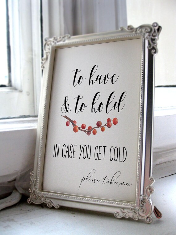 Blanket wedding favor please take one sign wedding favor signs Etsy