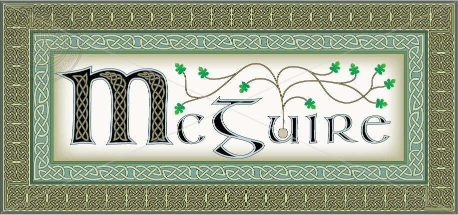 Irish surname Butler intricately rendered with celtic knots original design