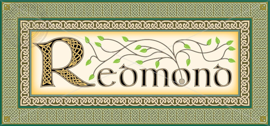 Art Print of Irish Surname Redmond Wall Decor Featuring Etsy