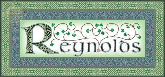 Irish surname Butler intricately rendered with celtic knots original design