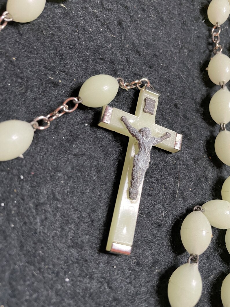 Beautiful Large Glow in the Dark Rosary Italy Etsy