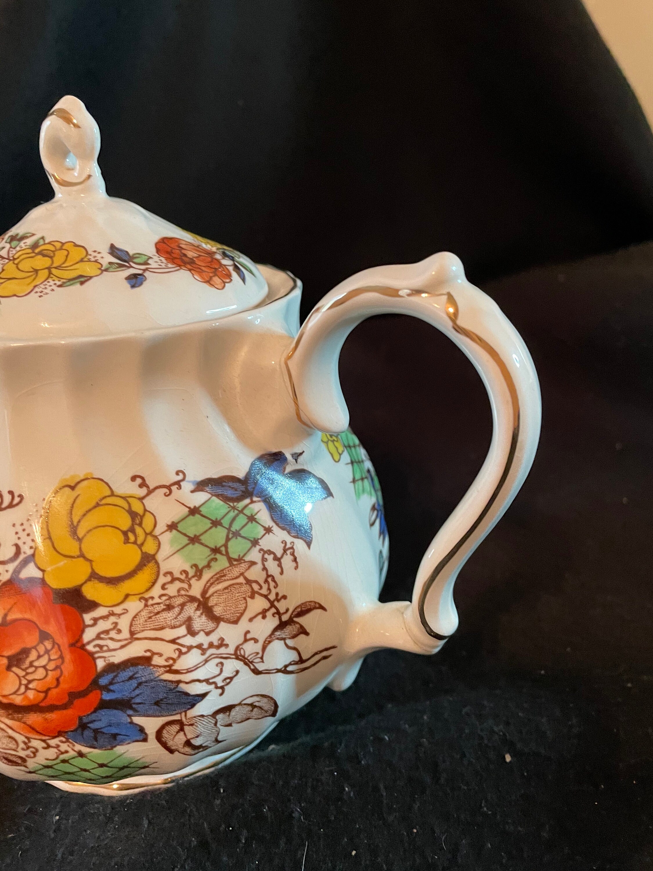 Vintage Beautiful SADLER Rose Garden TEAPOT England Etsy