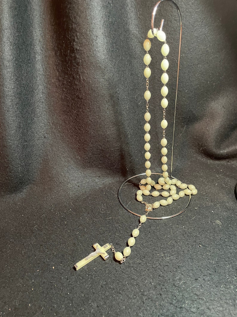 Beautiful Large Glow in the Dark Rosary Italy Etsy