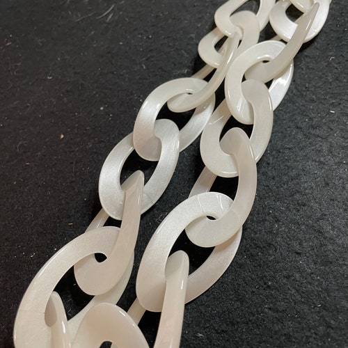 Gorgeous, Vintage, Very Large, White Statement Link Necklace, Designer shops KENNETH LANE