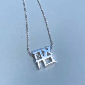 Ahava Pendant Hebrew Love Pendant in Sterling Silver image 2