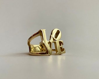 14K Gold LOVE Ring