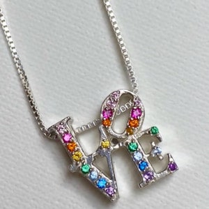 LOVE Pendant Set with 24 Natural Gemstones
