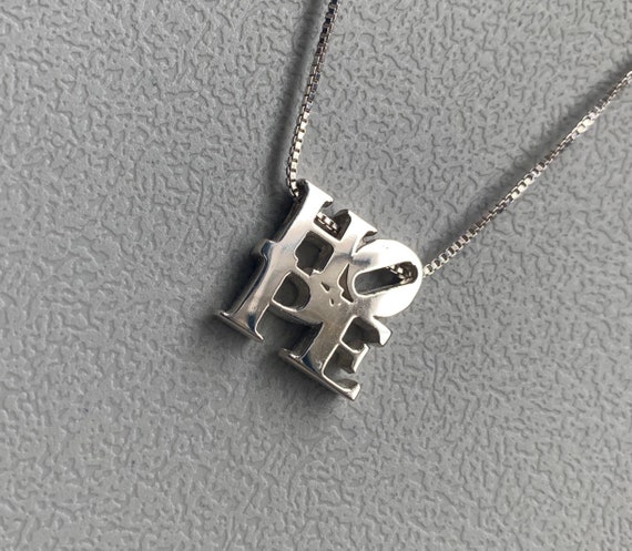 HOPE Pendant in Sterling Silver Hope Necklace Etsy Australia