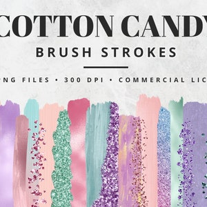 Pastel Brush Strokes Clipart, Paint Strokes, PNG, Gold Foil Brush Strokes, Watercolor Brush Strokes, Glitter, Pink, Confetti, Clip Art Set