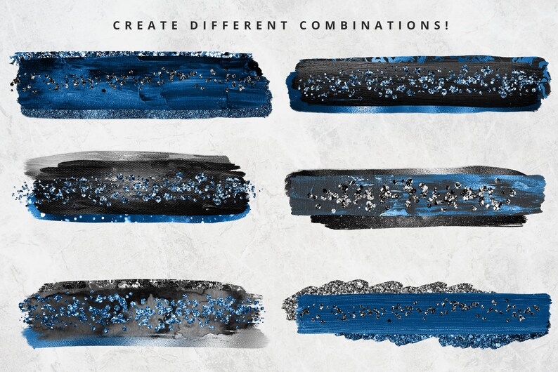 Download Blue and Black Brush Strokes Clipart Paint Strokes PNG ...