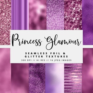 Pink Foil Digital Paper, Seamless Purple Foil Textures, Digital Metallic Foil, Glam Textures, Printable, Instant Download, Commercial Use