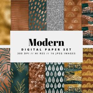 Modernes Digitales Papier Set, Folie, nahtlose Texturen, Sommer, Trendy, Boho, digitale Metallicfolie, Glam Textur, bedruckbar, kommerzielle Nutzung