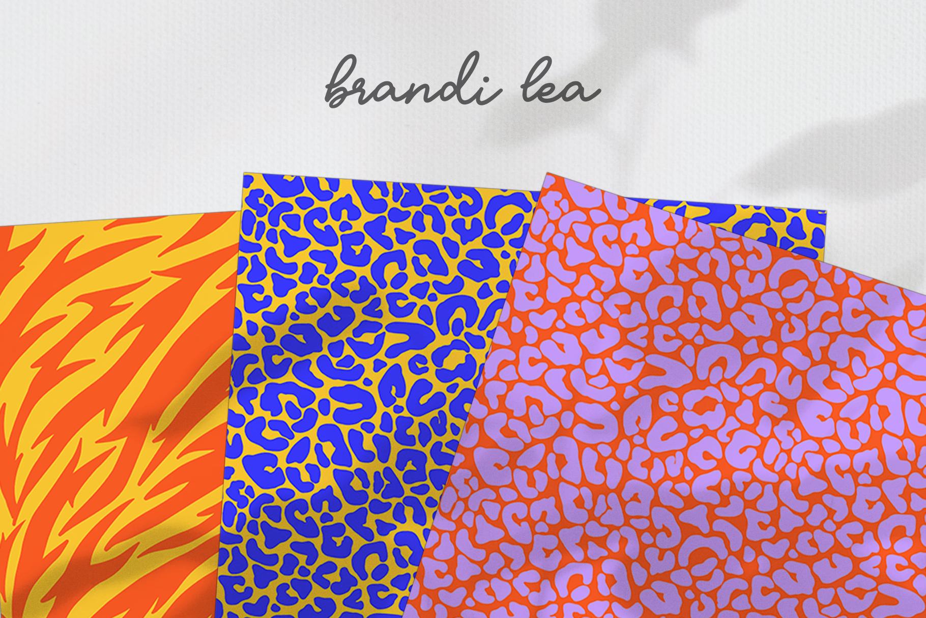 Vibrant Safari Animal Print Digital Paper Set, Seamless Trendy Patterns ...